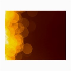 Yellow And Orange Blurred Lights Orange Gerberas Yellow Bokeh Background Small Glasses Cloth (2-side)