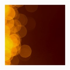 Yellow And Orange Blurred Lights Orange Gerberas Yellow Bokeh Background Medium Glasses Cloth