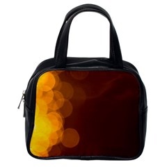 Yellow And Orange Blurred Lights Orange Gerberas Yellow Bokeh Background Classic Handbags (one Side) by Amaryn4rt