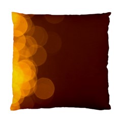 Yellow And Orange Blurred Lights Orange Gerberas Yellow Bokeh Background Standard Cushion Case (two Sides) by Amaryn4rt