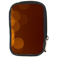 Yellow And Orange Blurred Lights Orange Gerberas Yellow Bokeh Background Compact Camera Cases