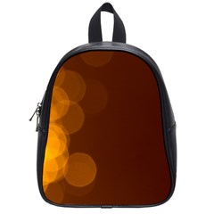 Yellow And Orange Blurred Lights Orange Gerberas Yellow Bokeh Background School Bags (small) 