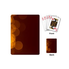 Yellow And Orange Blurred Lights Orange Gerberas Yellow Bokeh Background Playing Cards (mini)  by Amaryn4rt