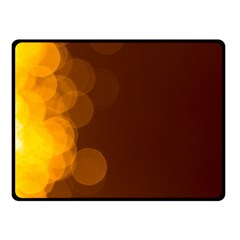 Yellow And Orange Blurred Lights Orange Gerberas Yellow Bokeh Background Double Sided Fleece Blanket (small)  by Amaryn4rt