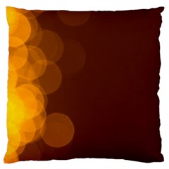 Yellow And Orange Blurred Lights Orange Gerberas Yellow Bokeh Background Large Flano Cushion Case (one Side)