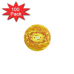 Yellow Seamless Psychedelic Pattern 1  Mini Magnets (100 pack) 