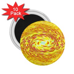 Yellow Seamless Psychedelic Pattern 2.25  Magnets (10 pack) 