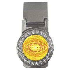 Yellow Seamless Psychedelic Pattern Money Clips (CZ) 