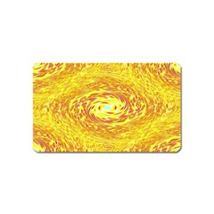 Yellow Seamless Psychedelic Pattern Magnet (Name Card)