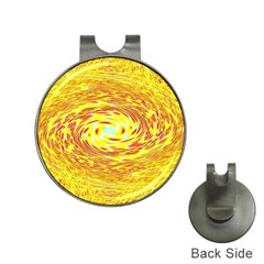 Yellow Seamless Psychedelic Pattern Hat Clips with Golf Markers