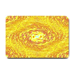 Yellow Seamless Psychedelic Pattern Small Doormat 