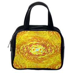 Yellow Seamless Psychedelic Pattern Classic Handbags (One Side)