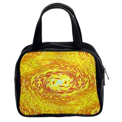 Yellow Seamless Psychedelic Pattern Classic Handbags (2 Sides)