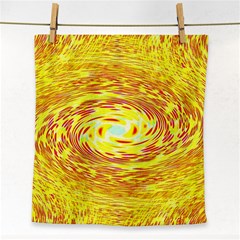 Yellow Seamless Psychedelic Pattern Face Towel