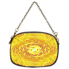 Yellow Seamless Psychedelic Pattern Chain Purses (Two Sides) 