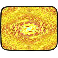 Yellow Seamless Psychedelic Pattern Double Sided Fleece Blanket (Mini) 