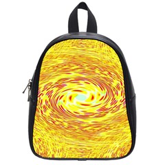 Yellow Seamless Psychedelic Pattern School Bags (Small) 