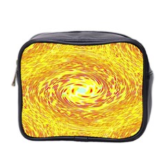 Yellow Seamless Psychedelic Pattern Mini Toiletries Bag 2-Side