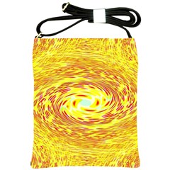 Yellow Seamless Psychedelic Pattern Shoulder Sling Bags