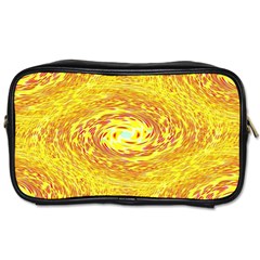 Yellow Seamless Psychedelic Pattern Toiletries Bags 2-Side