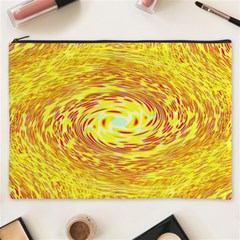 Yellow Seamless Psychedelic Pattern Cosmetic Bag (XXXL) 