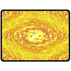 Yellow Seamless Psychedelic Pattern Double Sided Fleece Blanket (Large) 