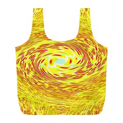 Yellow Seamless Psychedelic Pattern Full Print Recycle Bags (L) 