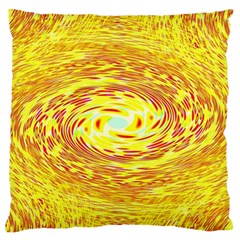 Yellow Seamless Psychedelic Pattern Large Flano Cushion Case (One Side)