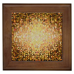 Yellow And Black Stained Glass Effect Framed Tiles