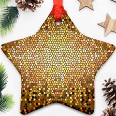 Yellow And Black Stained Glass Effect Ornament (Star)