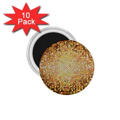 Yellow And Black Stained Glass Effect 1 75  Magnets (10 Pack)  by Amaryn4rt