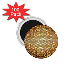 Yellow And Black Stained Glass Effect 1.75  Magnets (100 pack) 