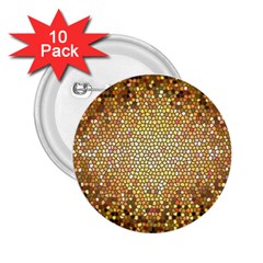 Yellow And Black Stained Glass Effect 2.25  Buttons (10 pack) 