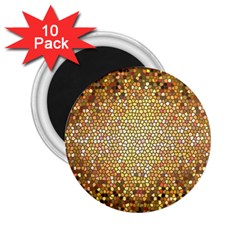 Yellow And Black Stained Glass Effect 2.25  Magnets (10 pack) 