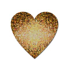 Yellow And Black Stained Glass Effect Heart Magnet