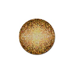 Yellow And Black Stained Glass Effect Golf Ball Marker (10 Pack) by Amaryn4rt