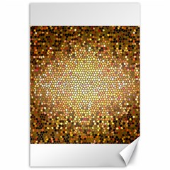 Yellow And Black Stained Glass Effect Canvas 24  X 36  by Amaryn4rt