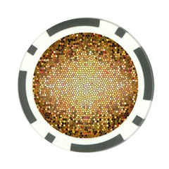 Yellow And Black Stained Glass Effect Poker Chip Card Guard