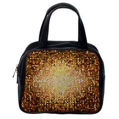 Yellow And Black Stained Glass Effect Classic Handbags (one Side) by Amaryn4rt