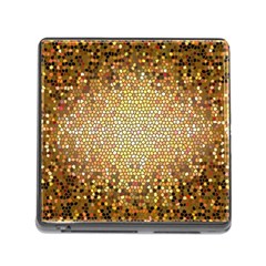 Yellow And Black Stained Glass Effect Memory Card Reader (square) by Amaryn4rt