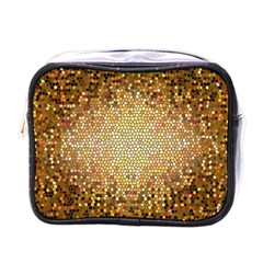 Yellow And Black Stained Glass Effect Mini Toiletries Bags by Amaryn4rt