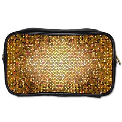 Yellow And Black Stained Glass Effect Toiletries Bags by Amaryn4rt