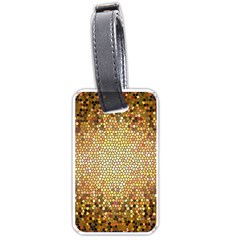 Yellow And Black Stained Glass Effect Luggage Tags (one Side) 