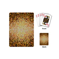 Yellow And Black Stained Glass Effect Playing Cards (Mini) 