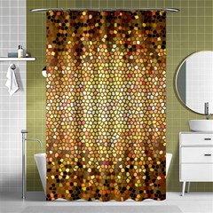 Yellow And Black Stained Glass Effect Shower Curtain 48  X 72  (small)  by Amaryn4rt