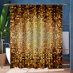 Yellow And Black Stained Glass Effect Shower Curtain 60  x 72  (Medium) 