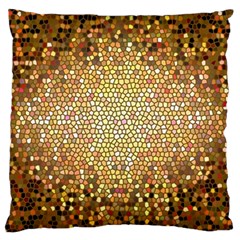 Yellow And Black Stained Glass Effect Large Cushion Case (one Side) by Amaryn4rt