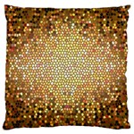 Yellow And Black Stained Glass Effect Large Cushion Case (One Side) Front