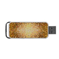 Yellow And Black Stained Glass Effect Portable Usb Flash (one Side) by Amaryn4rt