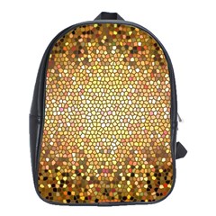 Yellow And Black Stained Glass Effect School Bags (xl)  by Amaryn4rt